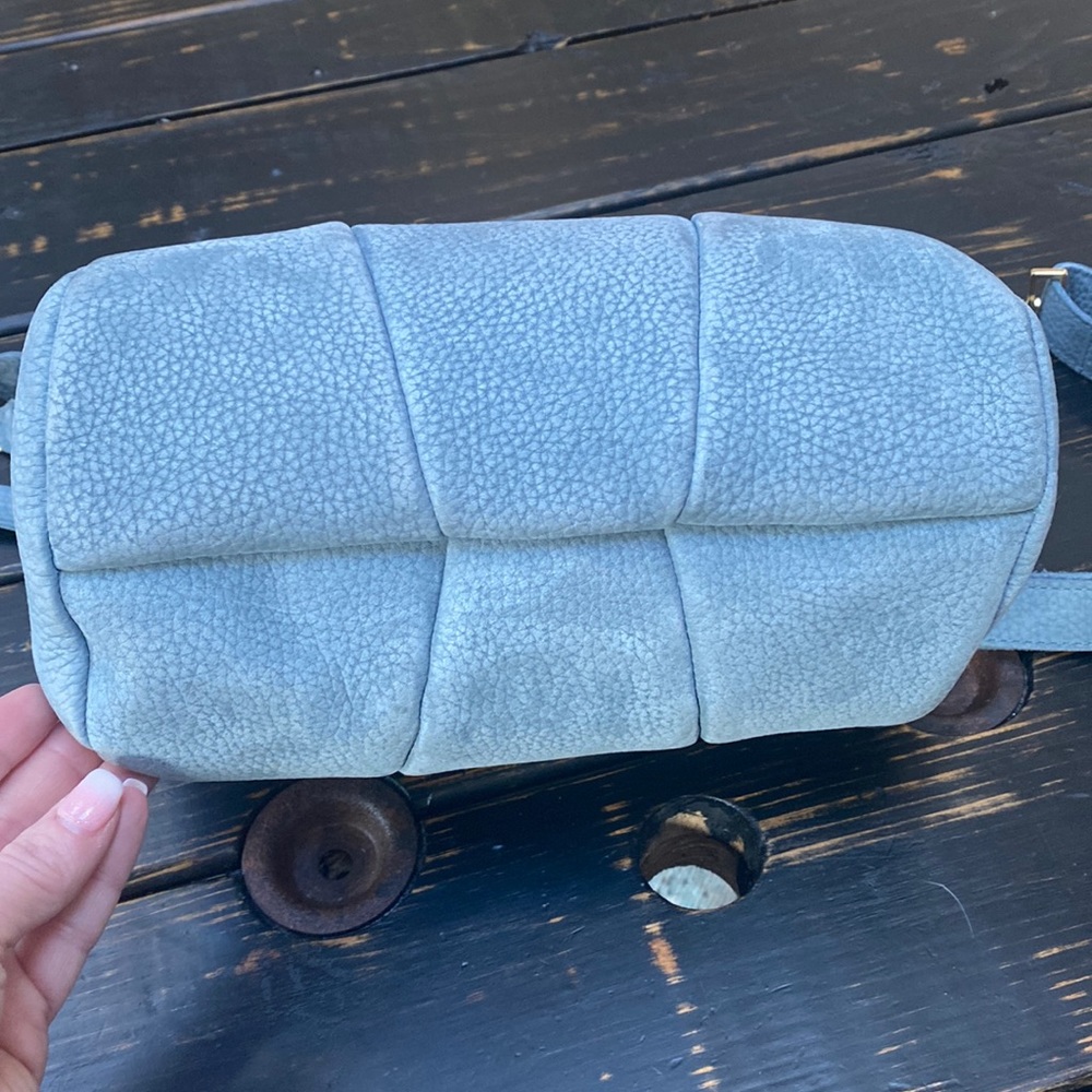 Hammitt Light Blue Suede Crossbody Bag - Picture 7 of 16